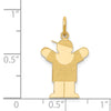 14k The Kids Small Boy with Hat Engravable Love Charm