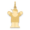 14k The Kids Small Boy with Hat Engravable Love Charm