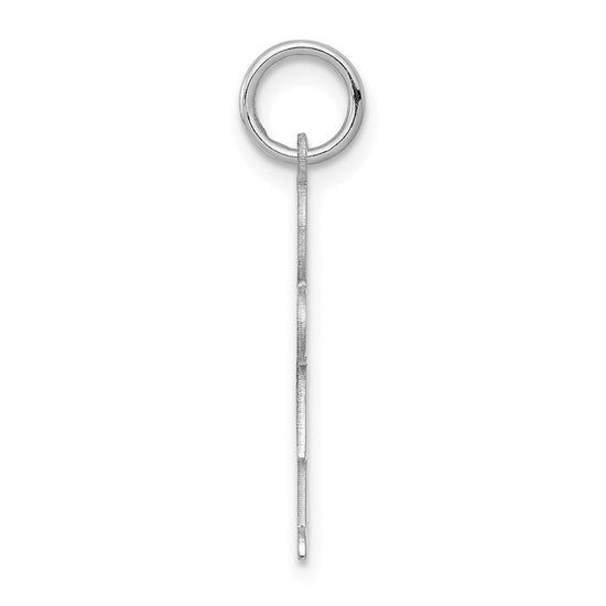 14k White Gold The Kids Small Girl with Bow Engravable Hugs Charm