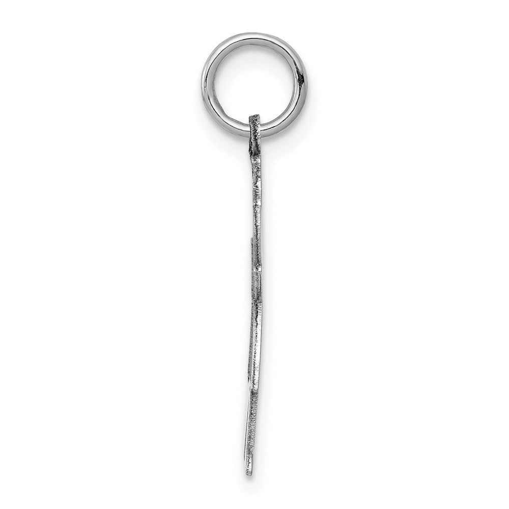 14k White Gold The Kids Small Girl with Bow Engravable Kiss Charm