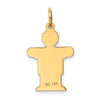 14k The Kids Small It's a Boy Engravable Hugs Charm
