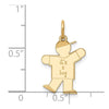 14k The Kids Small It's a Boy Engravable Kiss Charm
