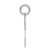 14k White Gold The Kids Small Girl with Ponytails Engravable Love Charm
