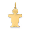 14k The Kids Small Boy with Haircut Engravable Hugs Charm