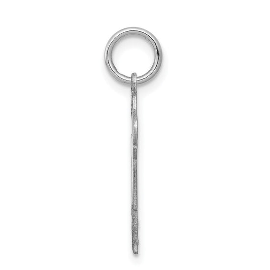 14k White Gold The Kids Small Boy with Haircut Engravable Kiss Charm