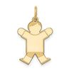14k The Kids Small Boy with Haircut Engravable Joy Charm