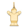14k The Kids Small Boy with Haircut Engravable Love Charm
