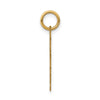 14k The Kids Small Ballet Girl Engravable Kiss Charm