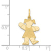 14k The Kids Small Ballet Girl Engravable Kiss Charm
