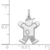 14k White Gold The Kids Small Patches Boy Engravable Joy Charm