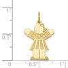 14k The Kids Small Stars and Stripes Girl Engravable Love Charm