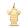 14k The Kids Small Stars and Stripes Boy Engravable Love Charm