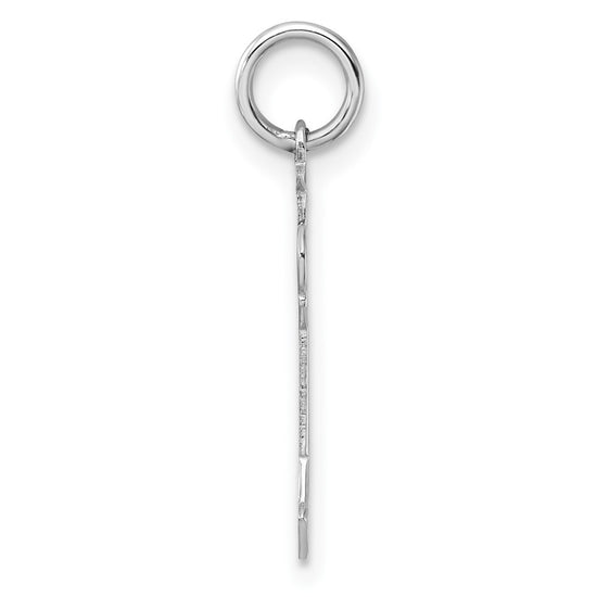 14k White Gold The Kids Small Heart Shirt Boy Engravable Joy Charm