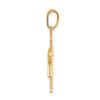 14k The Kids Solid Satin Small Girl Engravable Hugs Charm