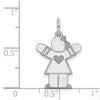14k White Gold The Kids Small Heart Dress Girl Engravable Love Charm