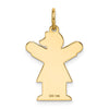 14k The Kids Small Heart Dress Girl Engravable Love Charm