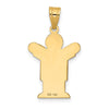 14k The Kids Solid Satin Small Boy Engravable Love Charm