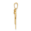 14k Two-tone The Kids Small Girl with Bow on Left Engravable Love Charm