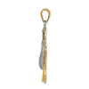 14k Two-tone The Kids Medium Puffed Boy with Hat on Left Engravable Kiss Charm