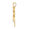 14k Two-tone The Kids Medium Puffed Girl with Bow on Right Engravable Kiss Charm