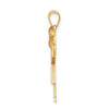 14k Two-tone The Kids Medium Girl with Bow on Left Engravable Love Charm