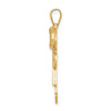 14k Two-tone The Kids Medium Girl with Bow on Right Engravable Kiss Charm