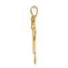 14k Two-tone The Kids Medium Girl with Bow on Left Engravable Joy Charm