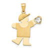 Birthstone Boy Charms