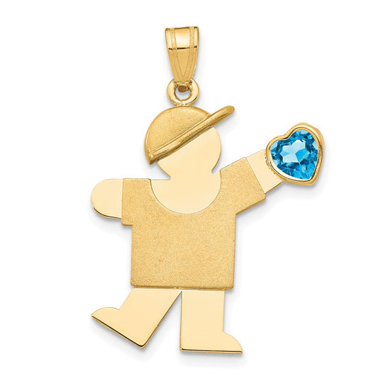 Birthstone Boy Charms