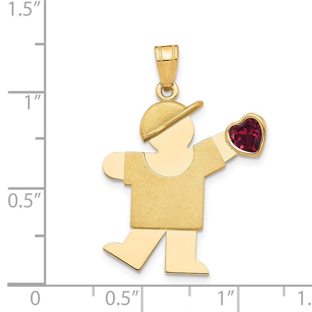 Birthstone Boy Charms