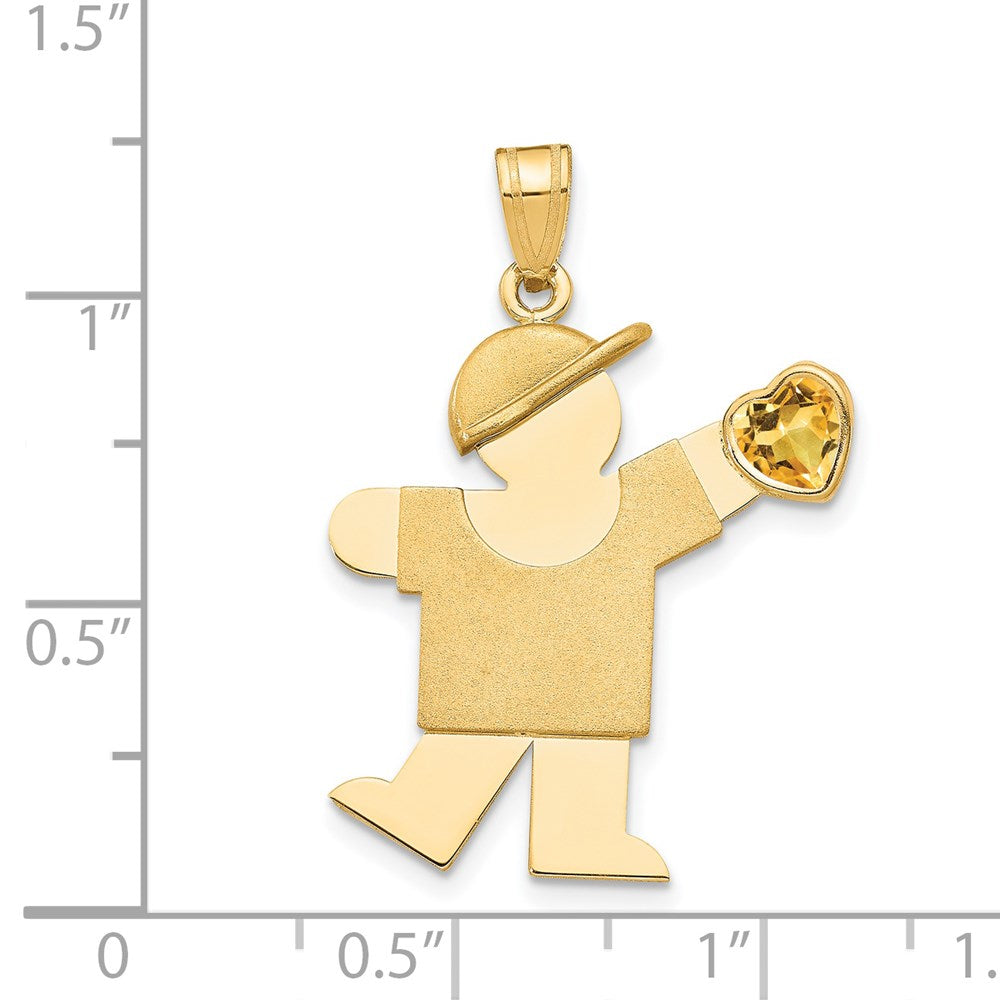 Birthstone Boy Charms