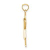 14k The Kids Solid Satin Medium Girl with Ruffles Engravable Love Charm