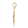 14k The Kids Solid Satin Medium Boy in Overalls Engravable Love Charm