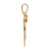 14k The Kids Solid Engravable Small Girl with Bow on Left Love Charm