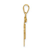 14k The Kids Solid Engravable Small Boy with Hat on Right Hugs Charm