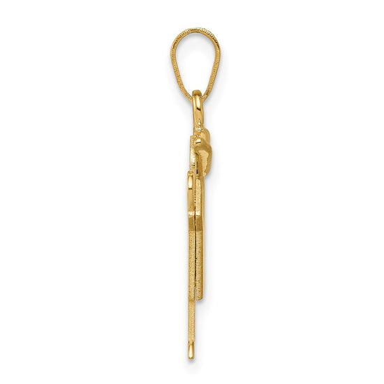 14k The Kids Solid Engravable Small Boy with Hat on Right Love Charm