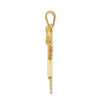 14k The Kids Solid Engravable Medium Girl with Ruffles and Bow on Right Love Charm