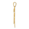 14k The Kids Solid Engravable Medium Boy in Overalls with Hat on Left Love Charm