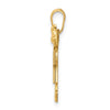14k The Kids Solid Engravable Small Double Girls Kiss Charm