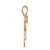 14k Two-tone The Kids Small Girl with Bow on Left Engravable Joy Charm