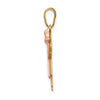 14k Two-tone The Kids Small Girl with Ruffles and Bow on Right Engravable Love Charm