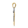 14k Two-tone The Kids Small Boy with Hat on Left Engravable Kiss Charm