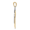 14k Two-tone The Kids Medium Boy with Hat on Left Engravable Kiss Charm