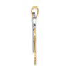 14k Two-tone The Kids Medium Double Boys Engravable Kiss Charm