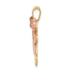 14k Two-tone The Kids Small Double Girls Engravable Kiss Charm