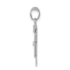 14k White Gold The Kids Small Boy in Overalls with Hat on Left Engravable Love Charm