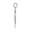 14k White Gold The Kids Small Boy with Hat on Right AA Diamond Hugs Charm