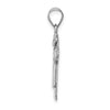 14k White Gold The Kids Small Boy in Overalls with Hat on Left AA Diamond Love Charm