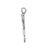 14k White Gold The Kids Medium Girl with Bow on Right AA Diamond Kiss Charm