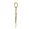14k Two-tone The Kids Small Boy with Hat on Right AA Diamond Love Pendant